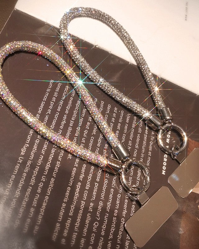 Diamond Rhinestones Phone Charm Lanyard - protective case detail