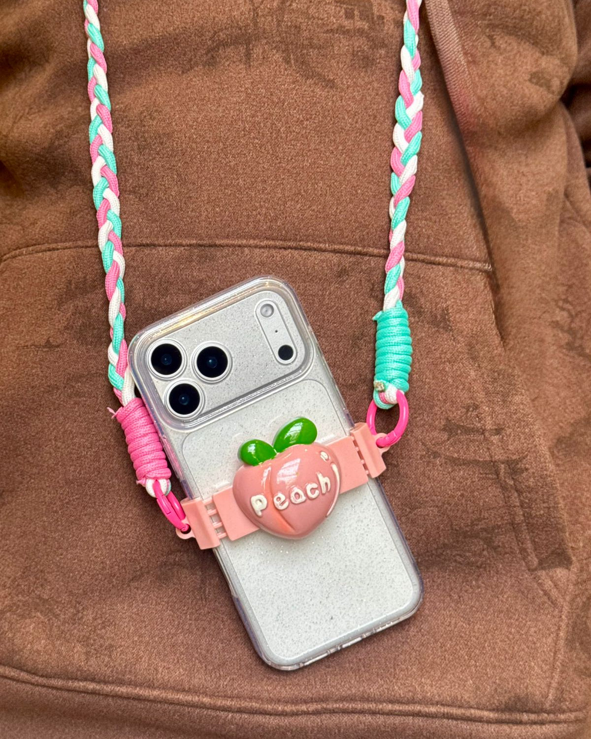 Peach Phone Holder Lanyard Sling | Phone Accessory