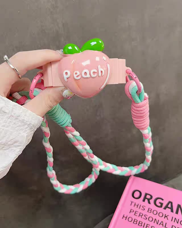 Peach Phone Holder Lanyard Sling - slim profile