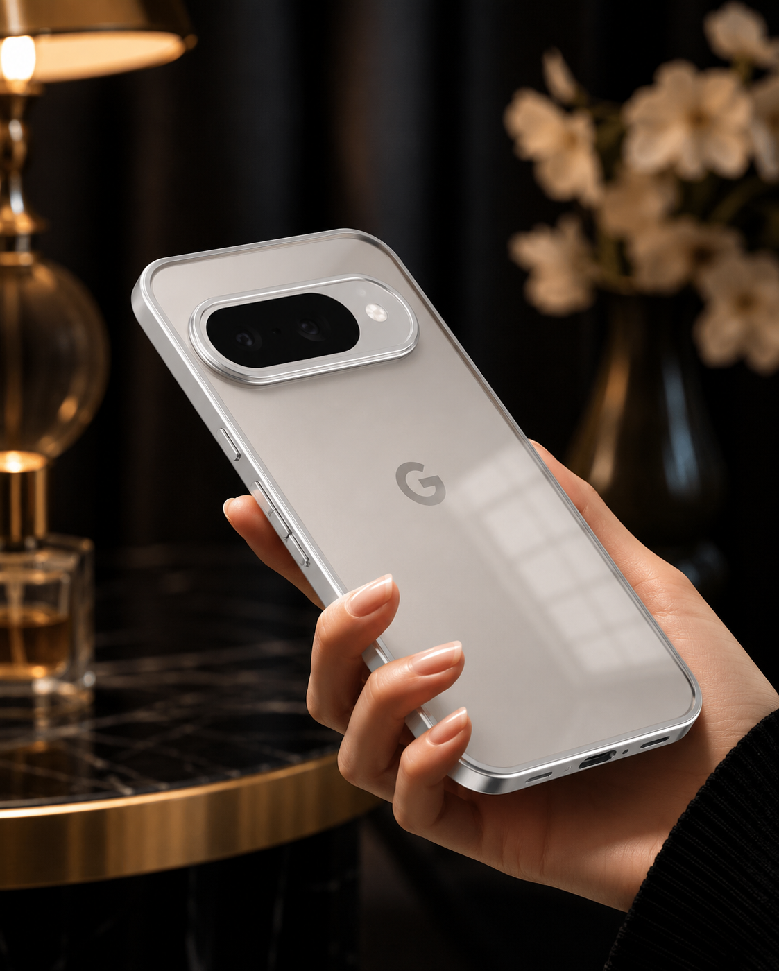 Google Pixel 10 Metallic Frosted Bumper Cover - slim profile
