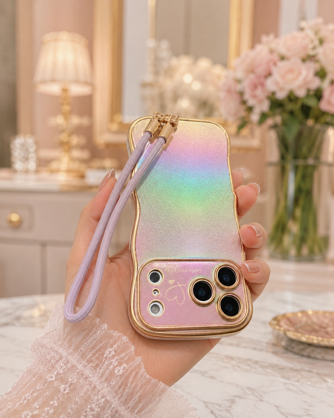 Luxury Iridescent Strap Case iPhone 17 Pro/ 17 Pro Max - lifestyle