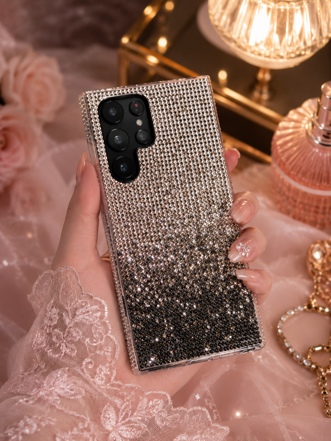 Samsung Galaxy S25 Series Bling Gradient Rhinestones Cover