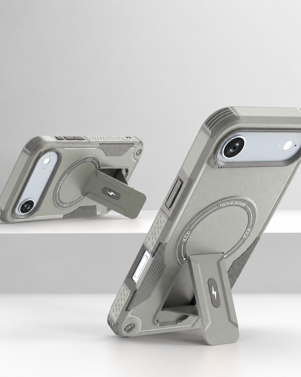 iPhone 17 Series Armoured Dual Layer Kickstand Cover - protective case detail