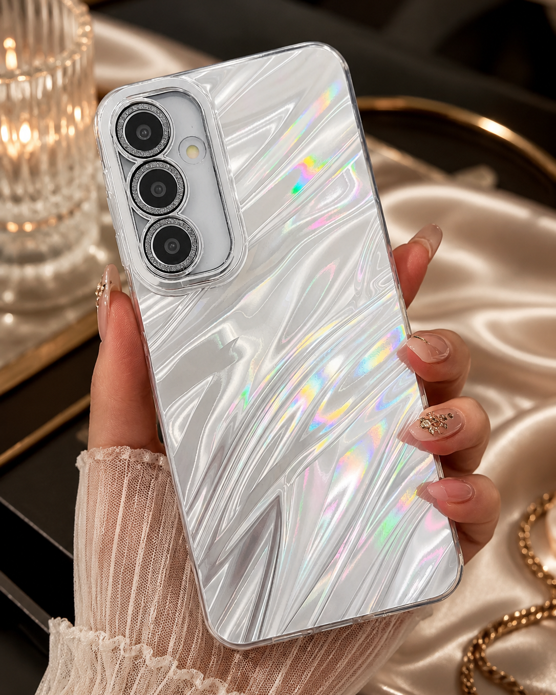 Samsung Galaxy S25 Series Zazzy 3D Shining Effect Cover - protective case detail