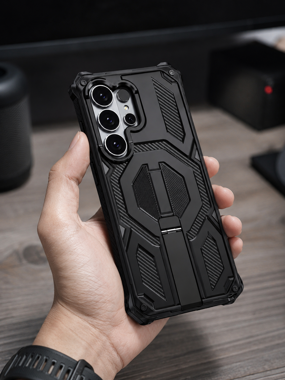 Samsung Galaxy S26 Titan Armour Metal Stand Cover | Drop Proof Cover