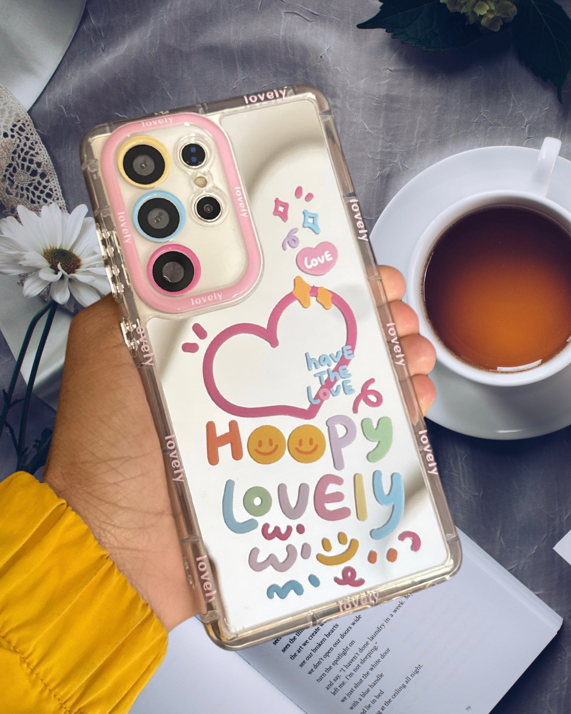 Cute Happy Heart Mirror Cover iPhone cover – JustAndBest India
