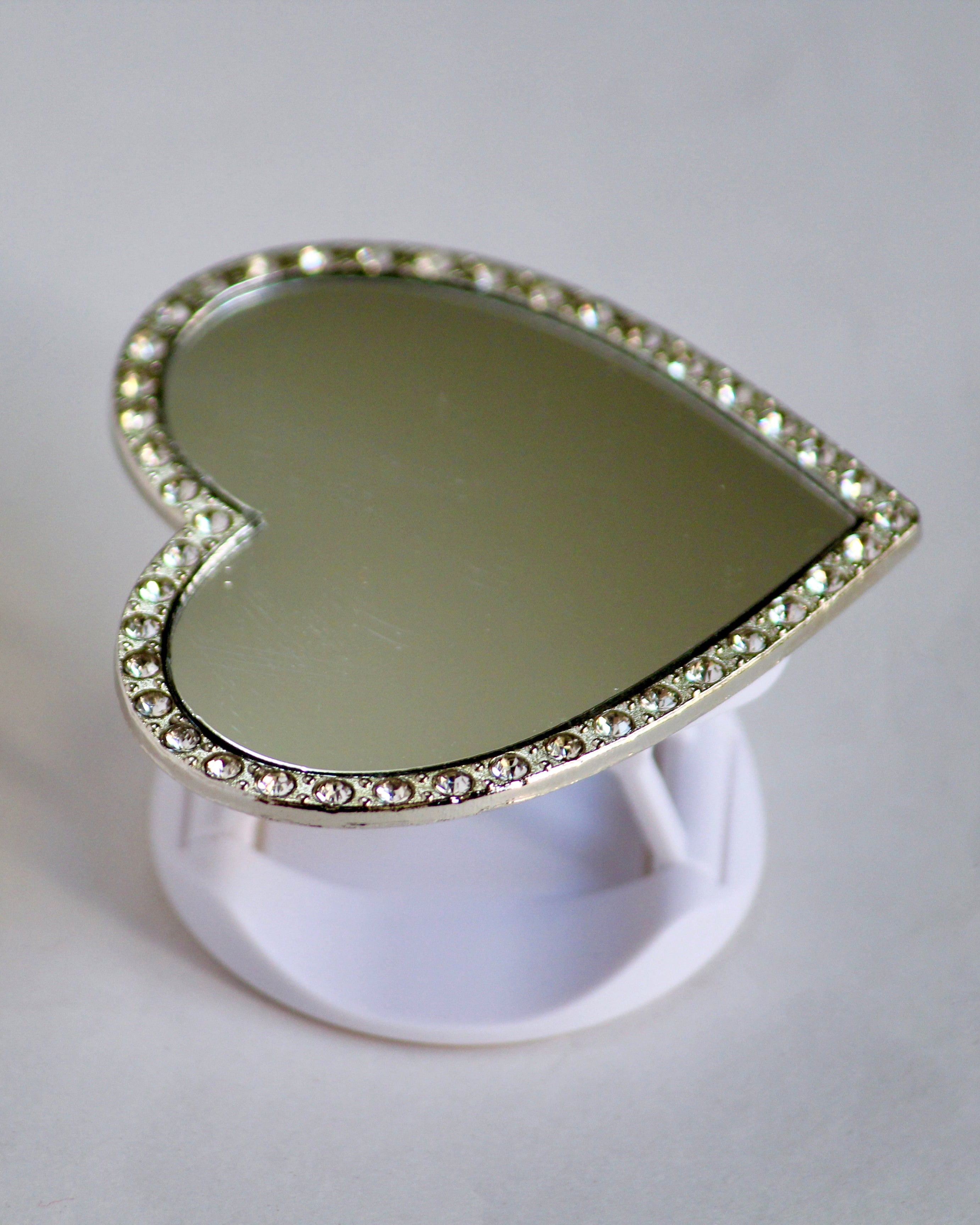 Heart Rhinestones Mirror Phone Gripper Holder - protective case detail