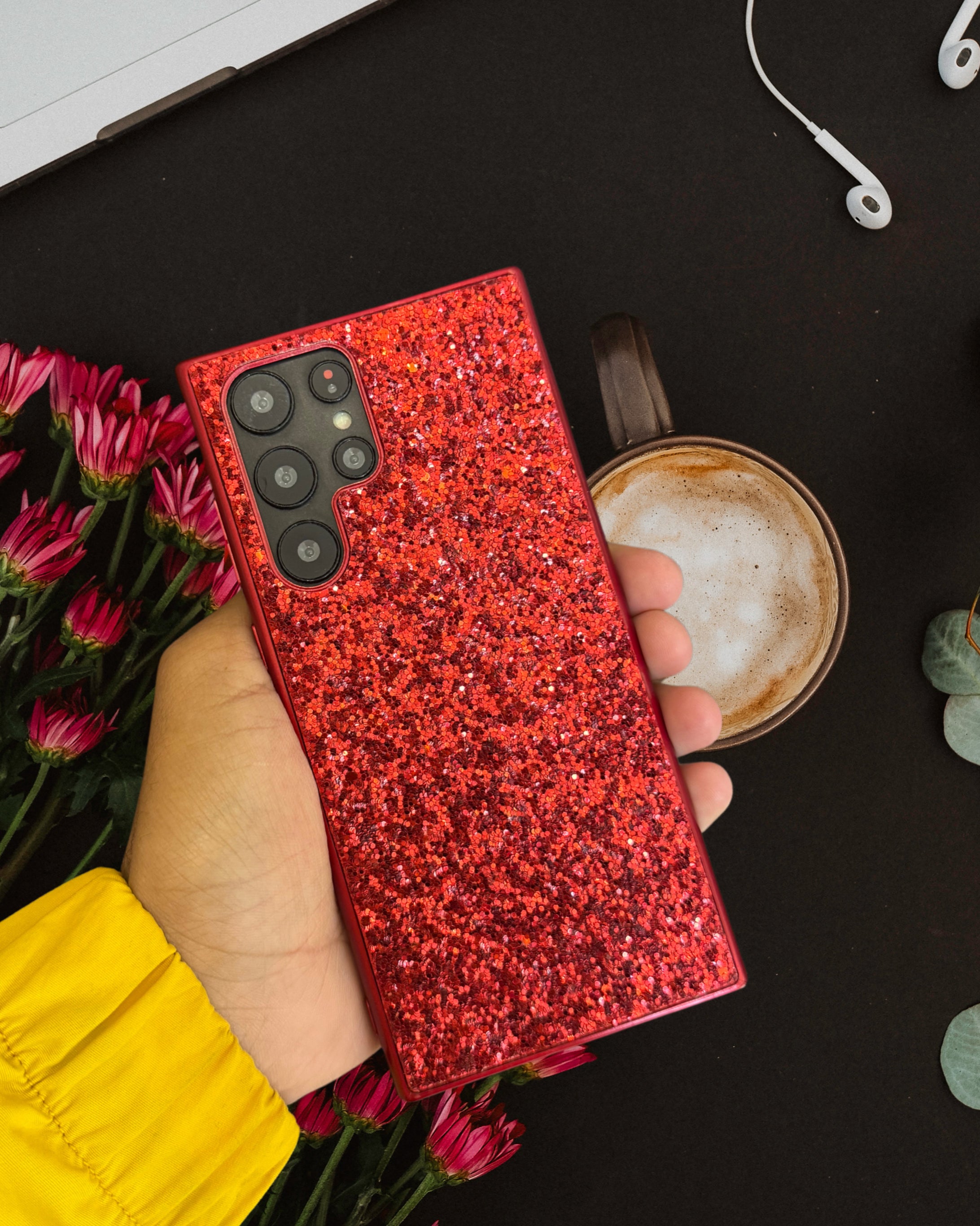 Red Glitter Bling Sequin Cover iPhone cover – JustAndBest India