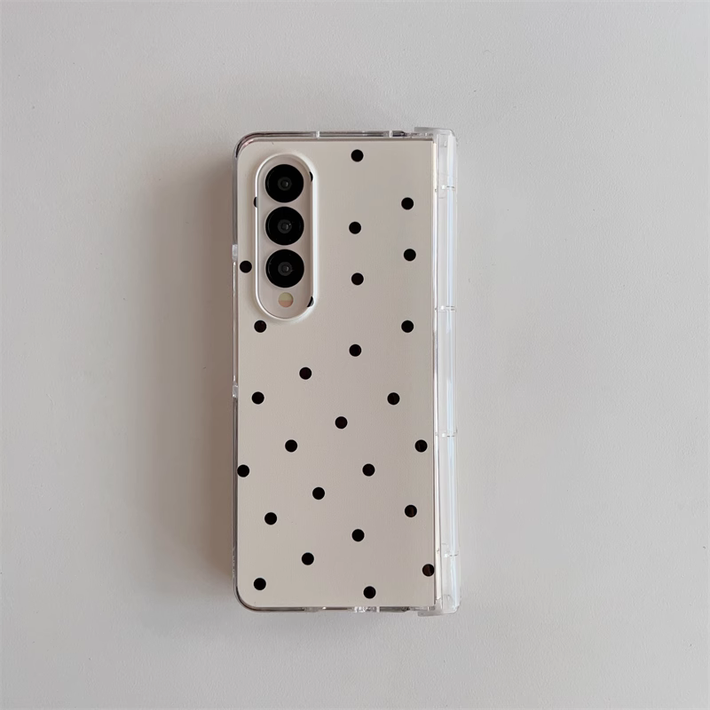 Samsung Galaxy Z Fold 3 Polka Dots Matte Cover(with ) - slim profile