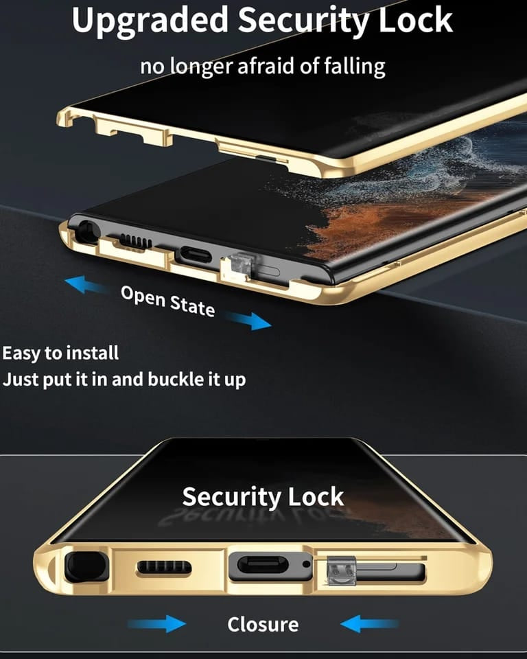 Metallic Gold Plated 360 Degrees Protection Transparent Glass Cover (with Both sides Glass) iPhone cover – JustAndBest India