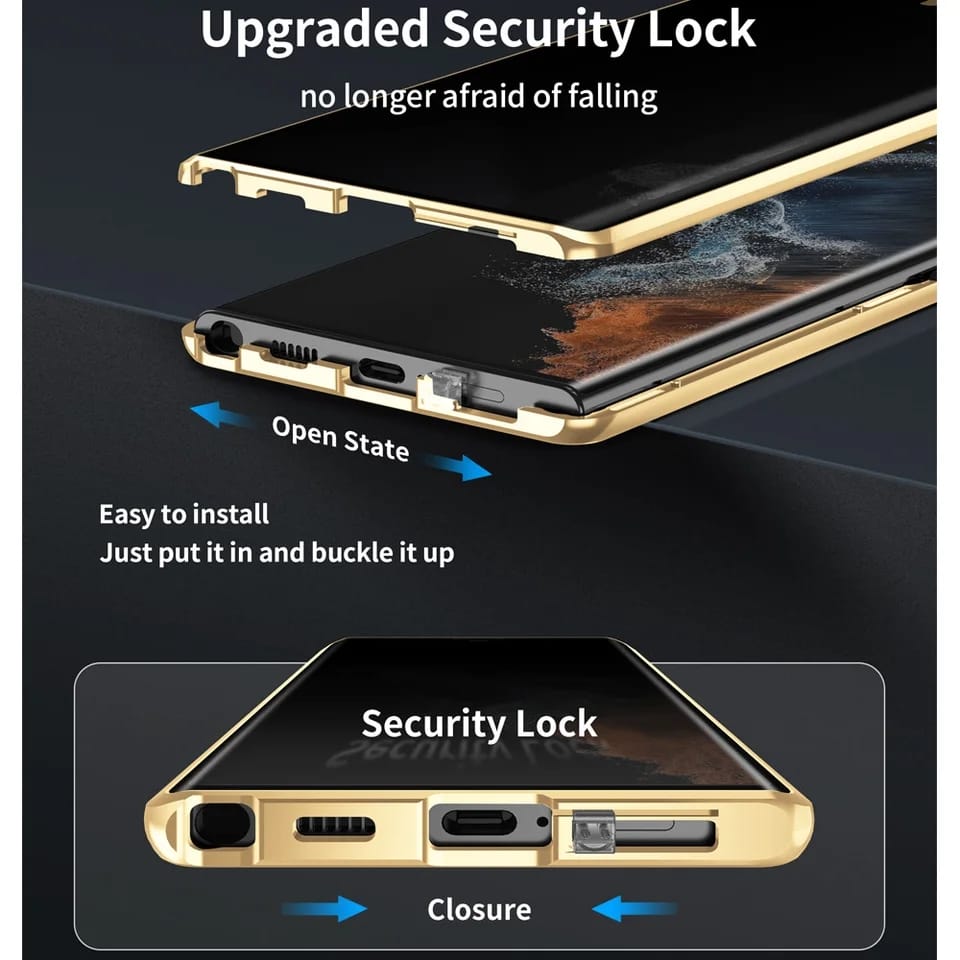 Metallic Gold Plated 360 Degrees Protection Transparent Glass Cover (with Both sides Glass) iPhone cover – JustAndBest India