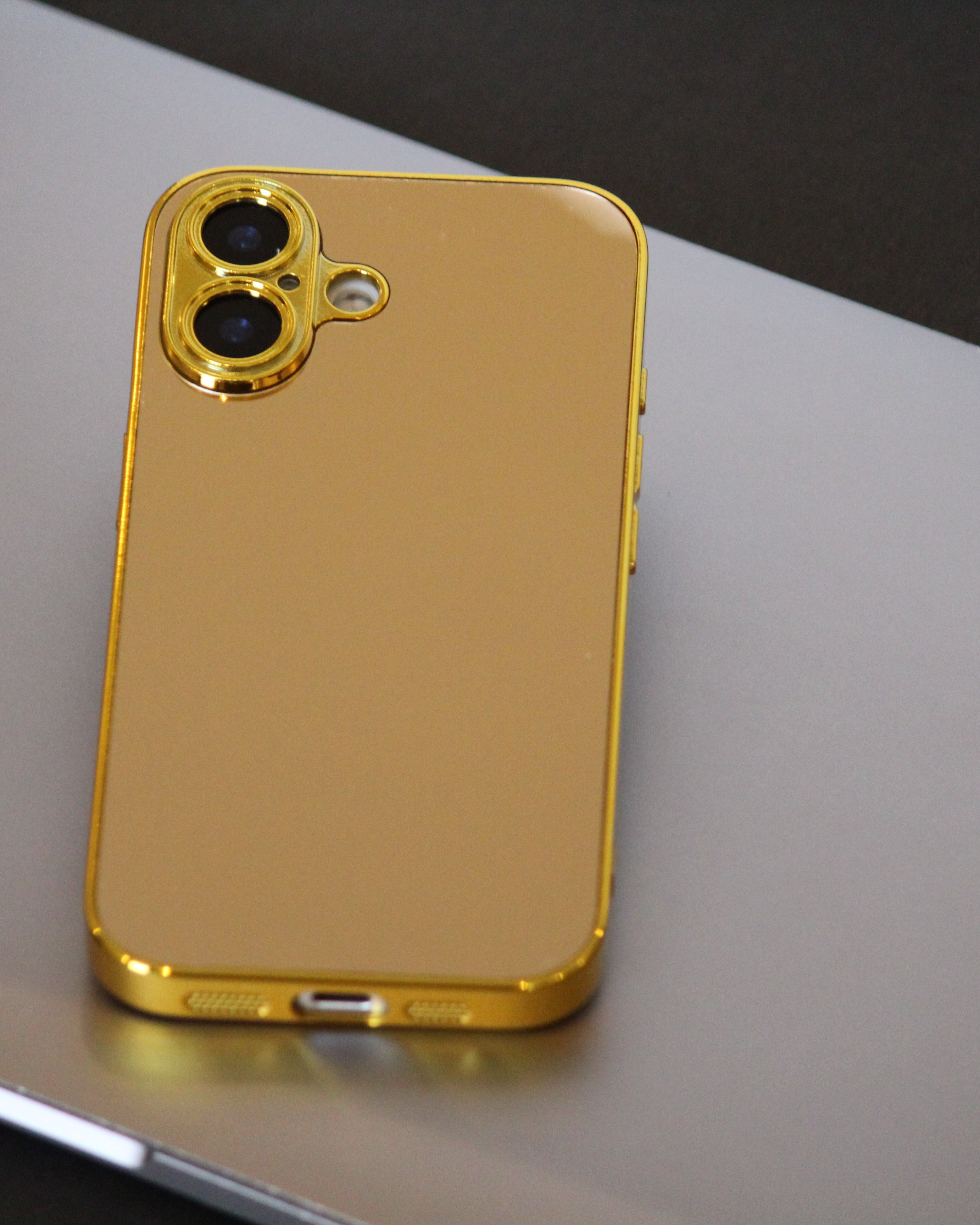 iPhone 17 Gold Electroplated Protection Case - slim profile