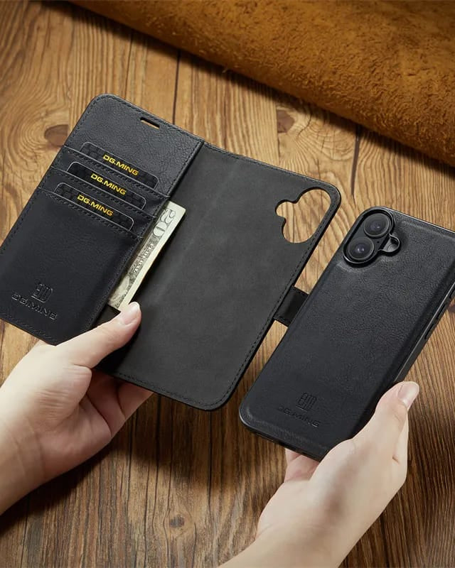 iPhone 17 Two-In-One Wallet Style Leather Flip Cover - protective case detail