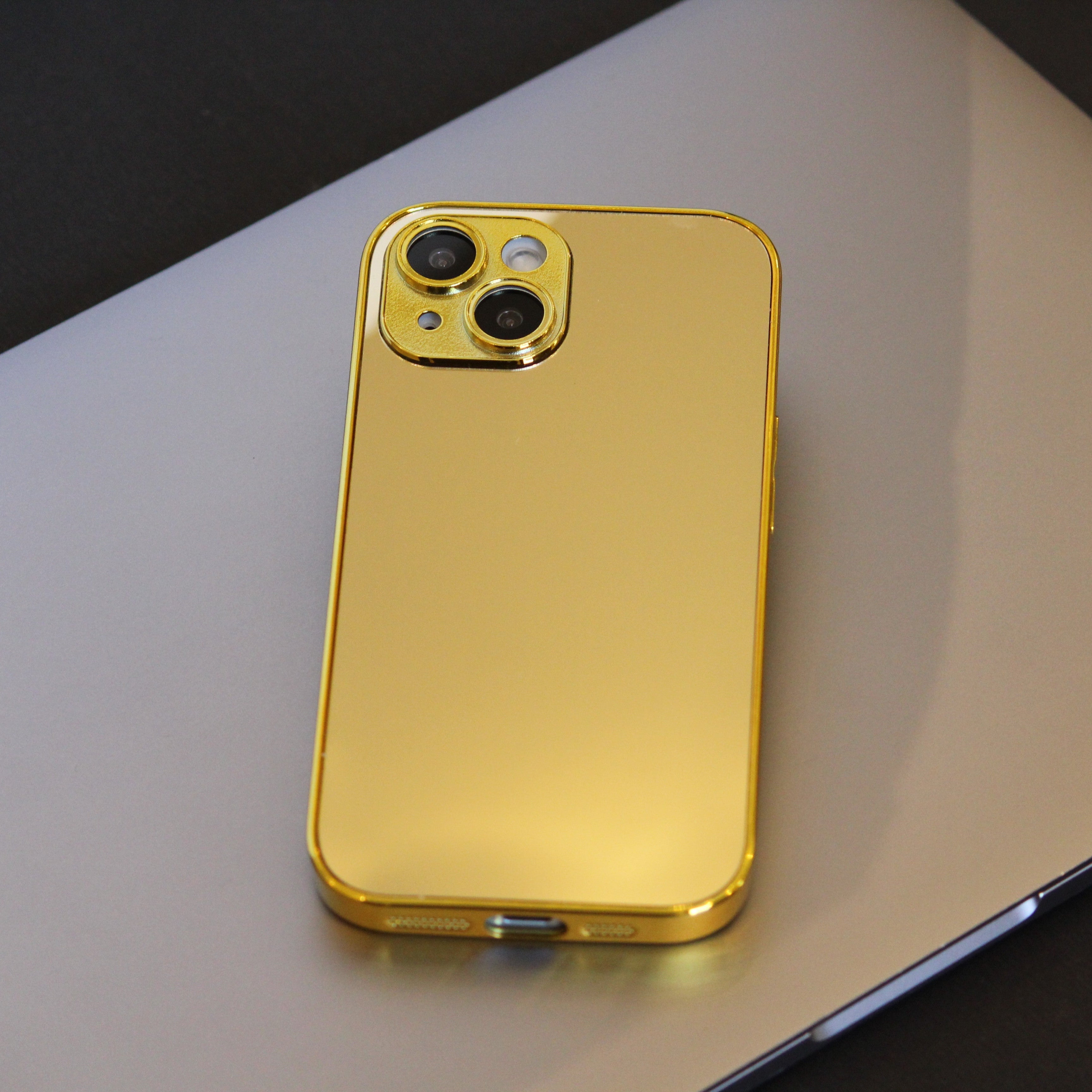 iPhone 15 Gold Electroplated Protection Case | 360 Full Cover
