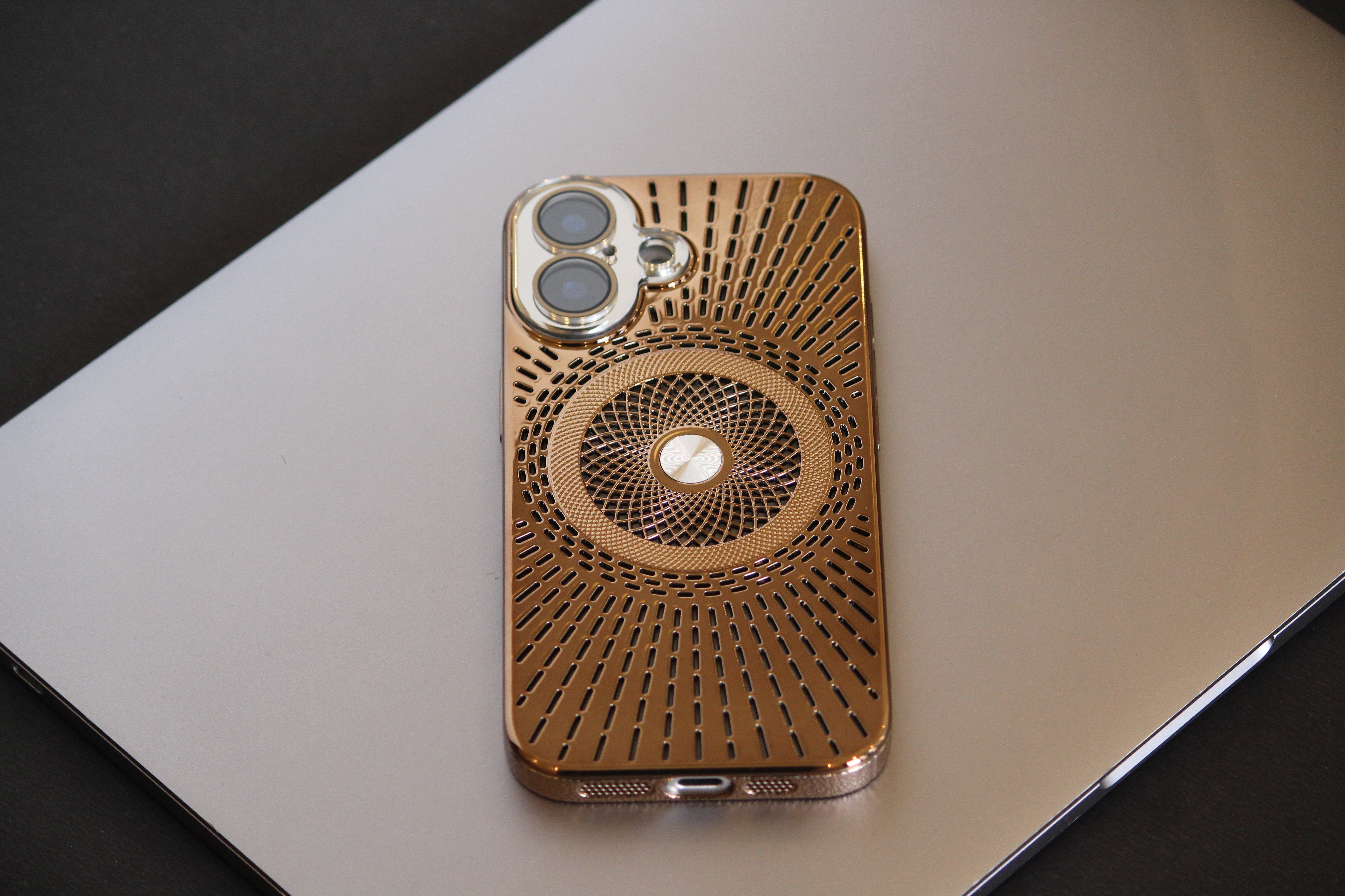 iPhone 16 Series Royal Copper Electroplated Protection Cover - protective case detail