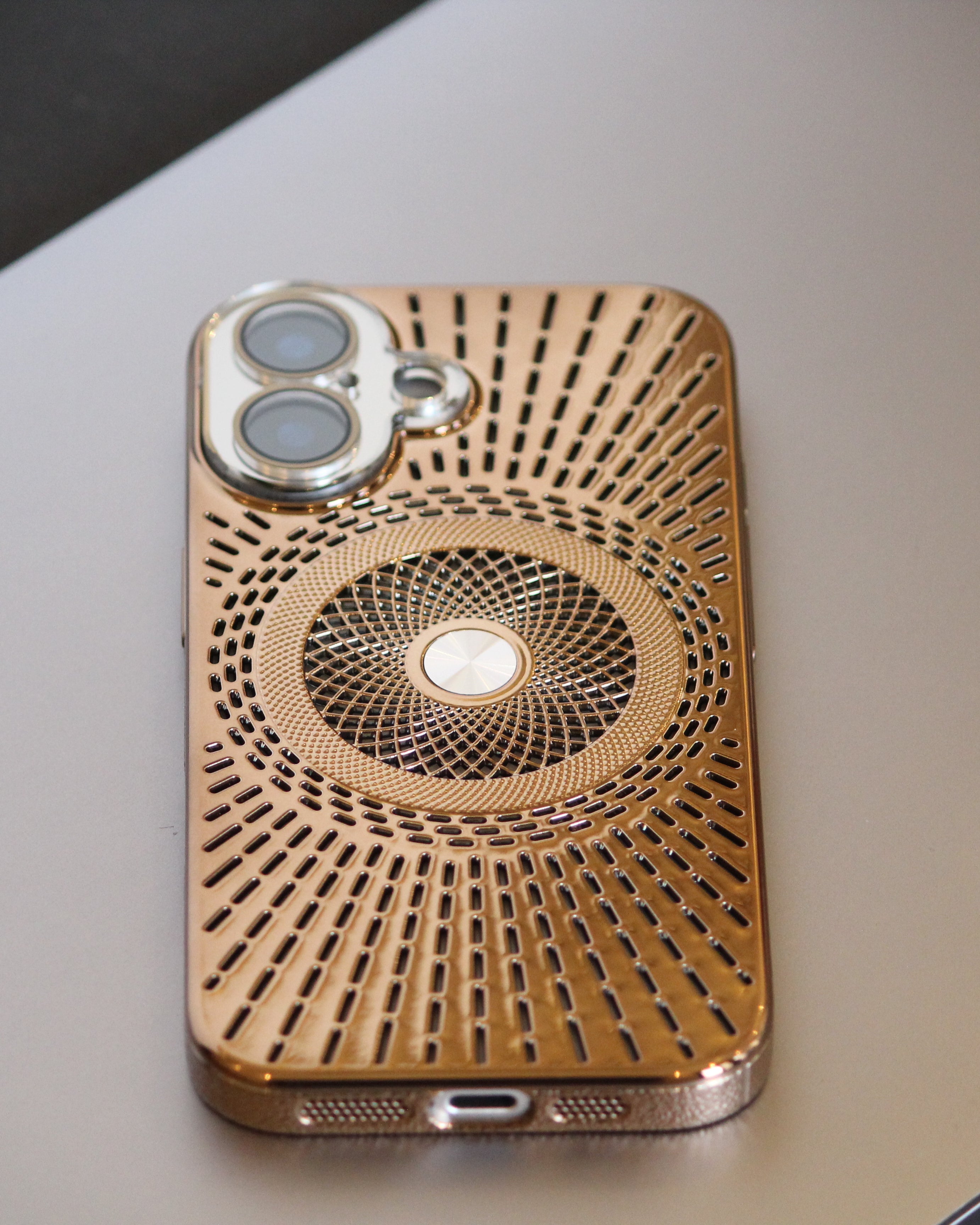 iPhone 16 Series Royal Copper Electroplated Protection Cover - slim profile