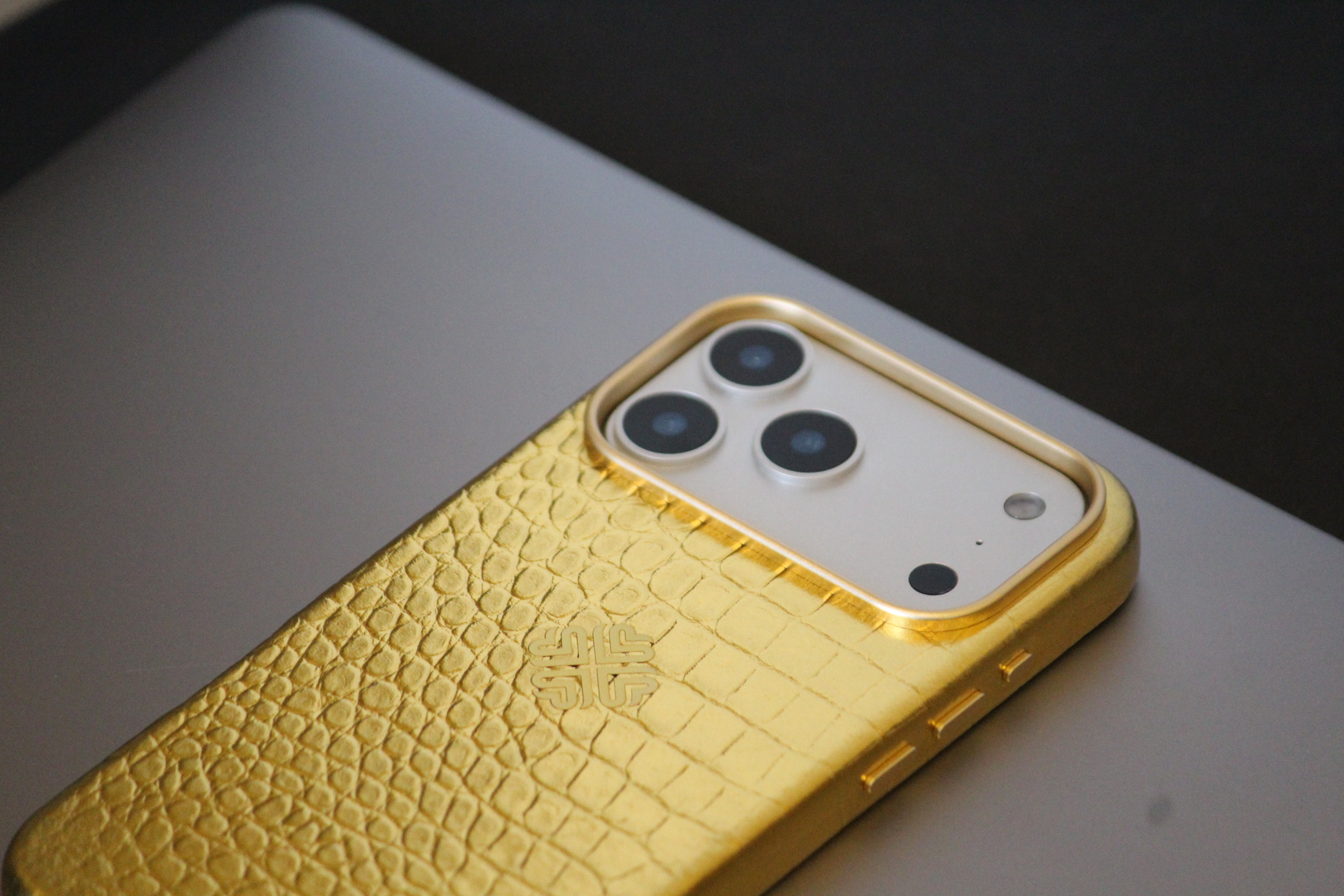 Royal Gold | MagSafe Premium Leather Luxury iPhone Cover iPhone cover – JustAndBest India