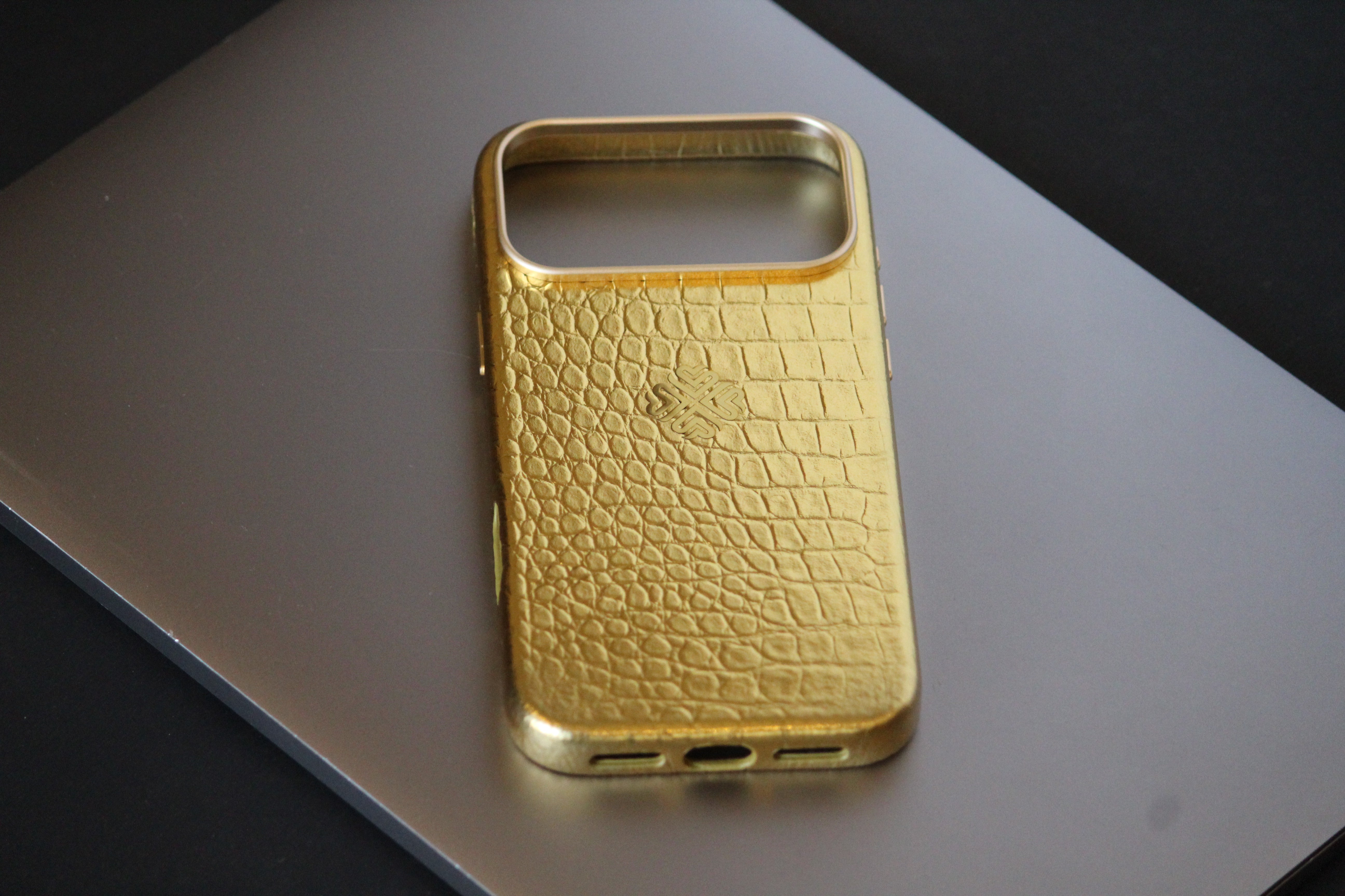 Royal Gold | MagSafe Premium Leather Luxury iPhone Cover iPhone cover – JustAndBest India