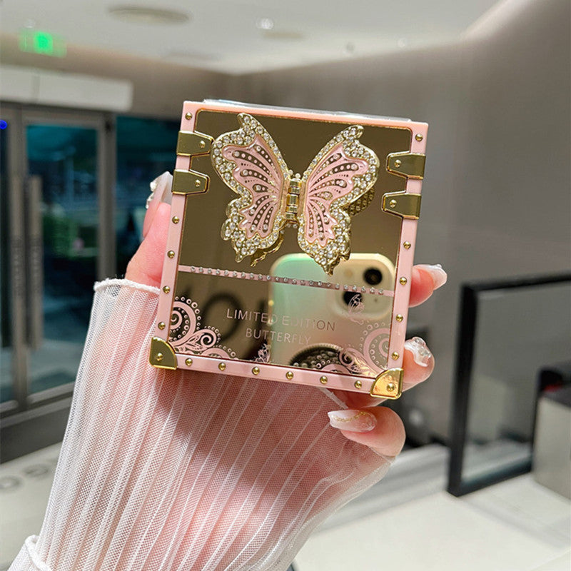 Samsung Galaxy Z Flip 5 3D Butterfly Rhinestones Gripper Cover - slim profile