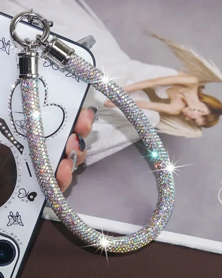 Diamond Rhinestones Phone Charm Lanyard | Crystal Glam Cover