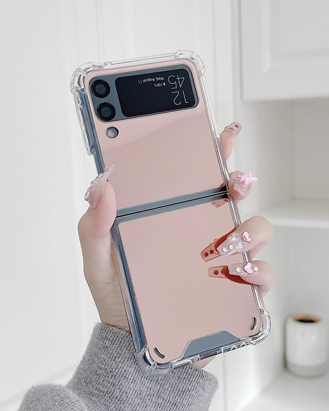 Rose gold flip 4 cover for women