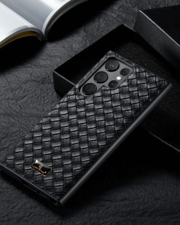 Woven Grid Premium Leather Cover iPhone cover – JustAndBest India