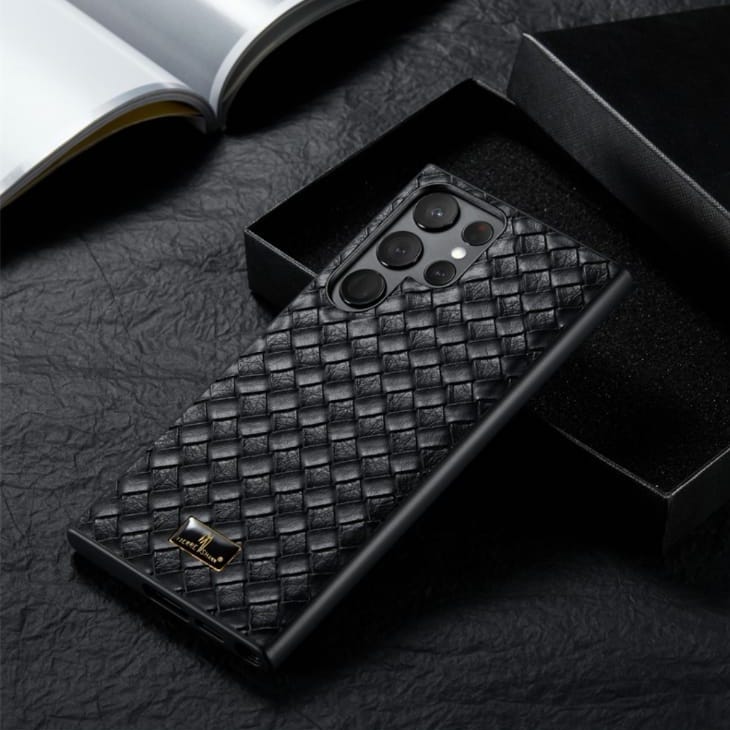Woven Grid Premium Leather Cover iPhone cover – JustAndBest India