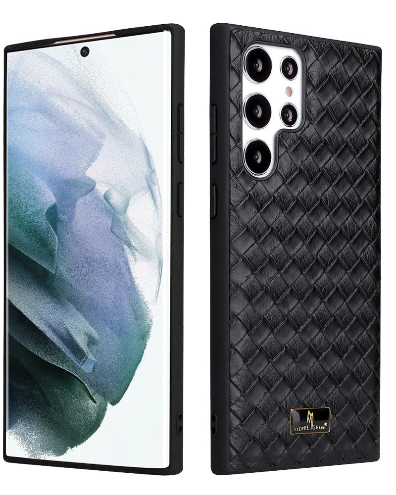 Woven Grid Premium Leather Cover iPhone cover – JustAndBest India