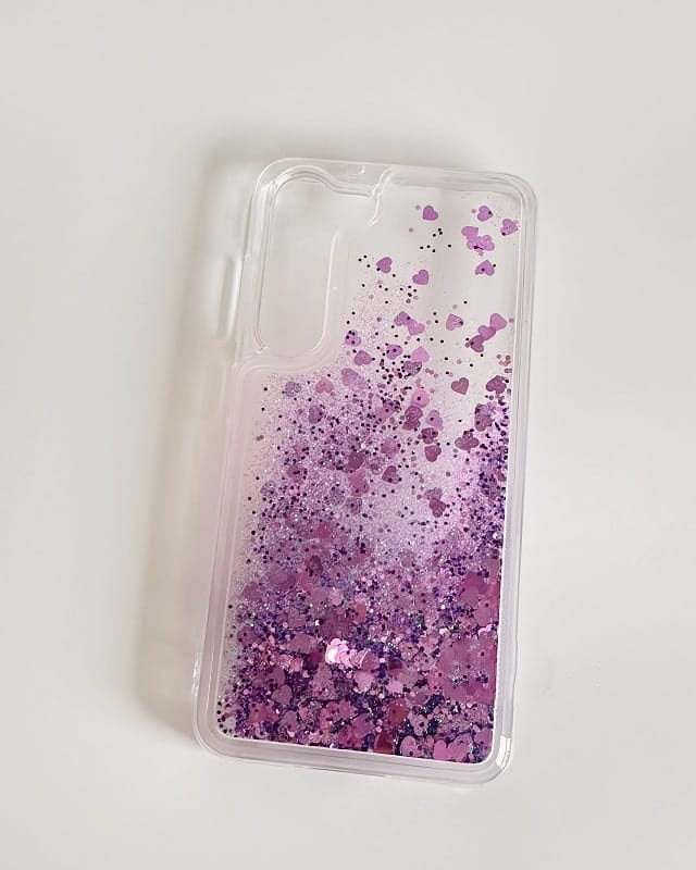 Hearts Glitter Quicksand Cover for Galaxy S23