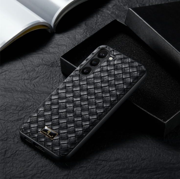 Woven Grid Premium Leather Cover iPhone cover – JustAndBest India