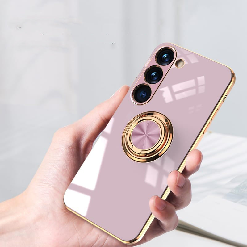Samsung Galaxy S25 Series Gold Electroplated Ring Holder Cover - colour options