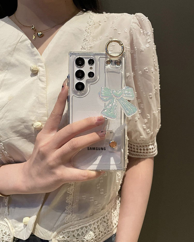Cute Bowknot Hand Strap Case iPhone cover – JustAndBest India