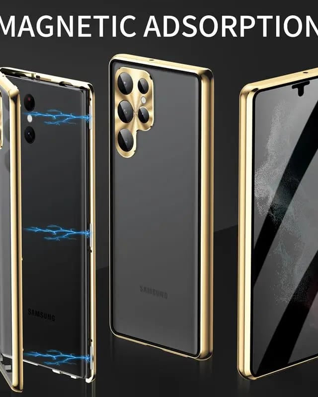 Metallic Gold Plated 360 Degrees Protection Transparent Glass Cover (with Both sides Glass) iPhone cover – JustAndBest India