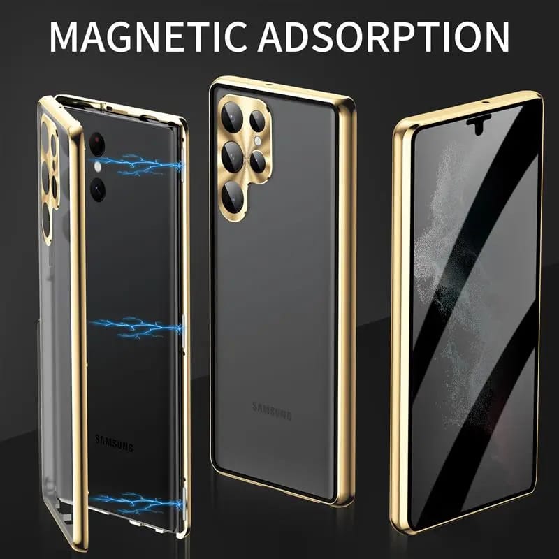 Metallic Gold Plated 360 Degrees Protection Transparent Glass Cover (with Both sides Glass) iPhone cover – JustAndBest India