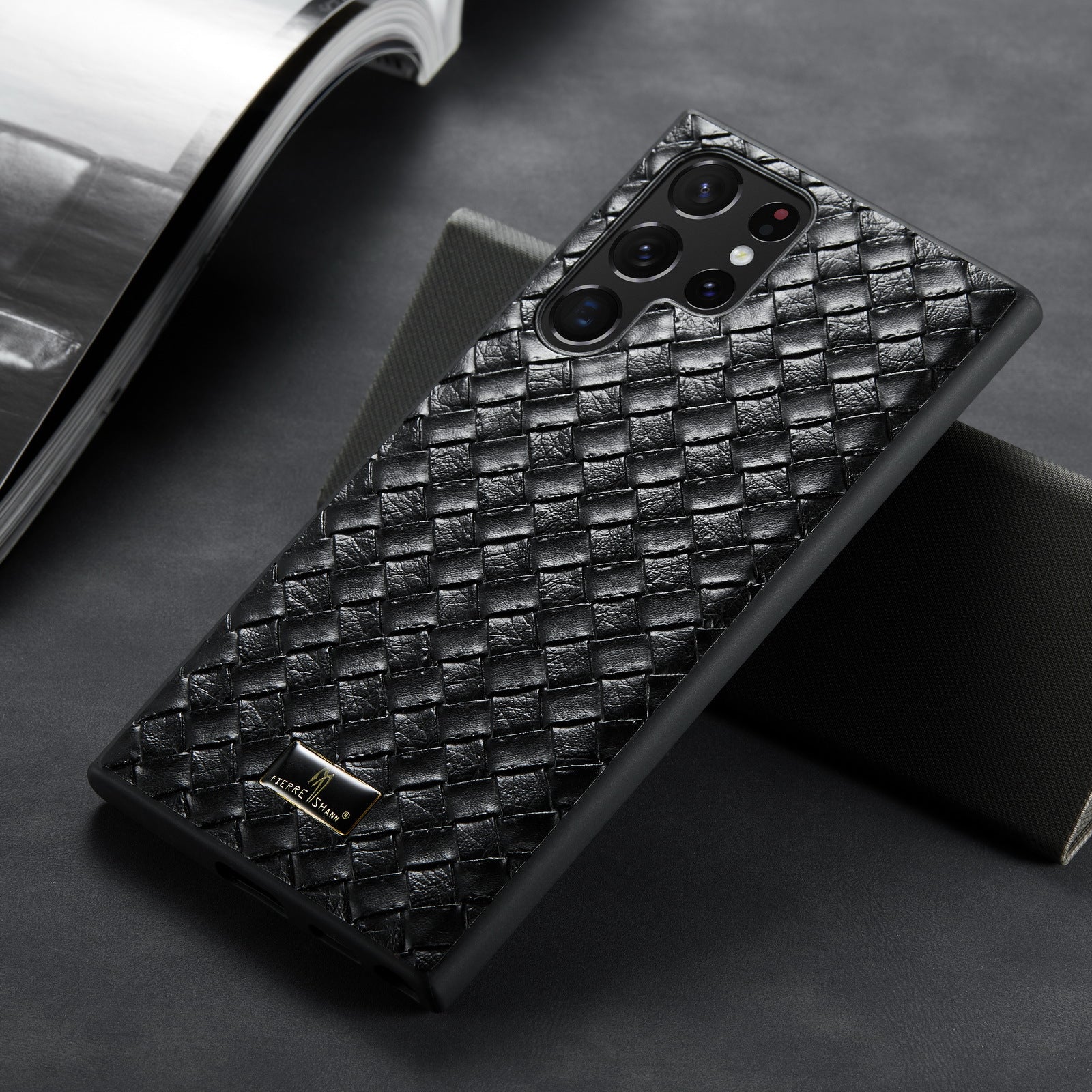 Woven Grid Premium Leather Cover iPhone cover – JustAndBest India