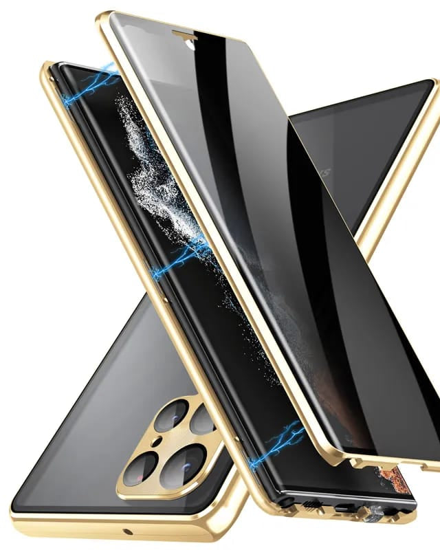 Metallic Gold Plated 360 Degrees Protection Transparent Glass Cover (with Both sides Glass) iPhone cover – JustAndBest India