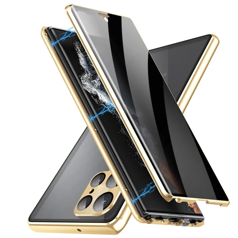 Metallic Gold Plated 360 Degrees Protection Transparent Glass Cover (with Both sides Glass) iPhone cover – JustAndBest India