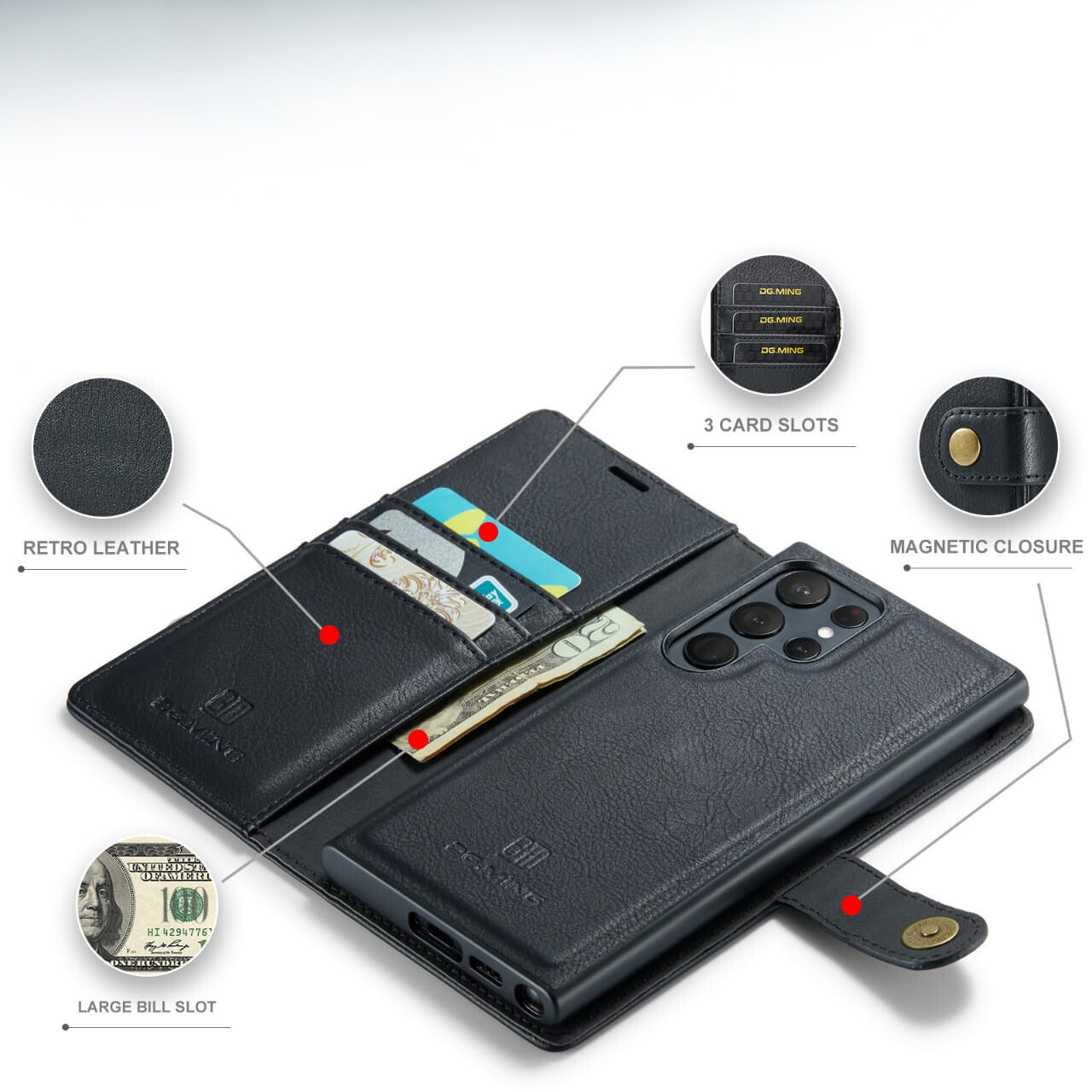 Samsung Galaxy S25 Series Two-In-One Wallet Style Leather Flip Cover - phone case