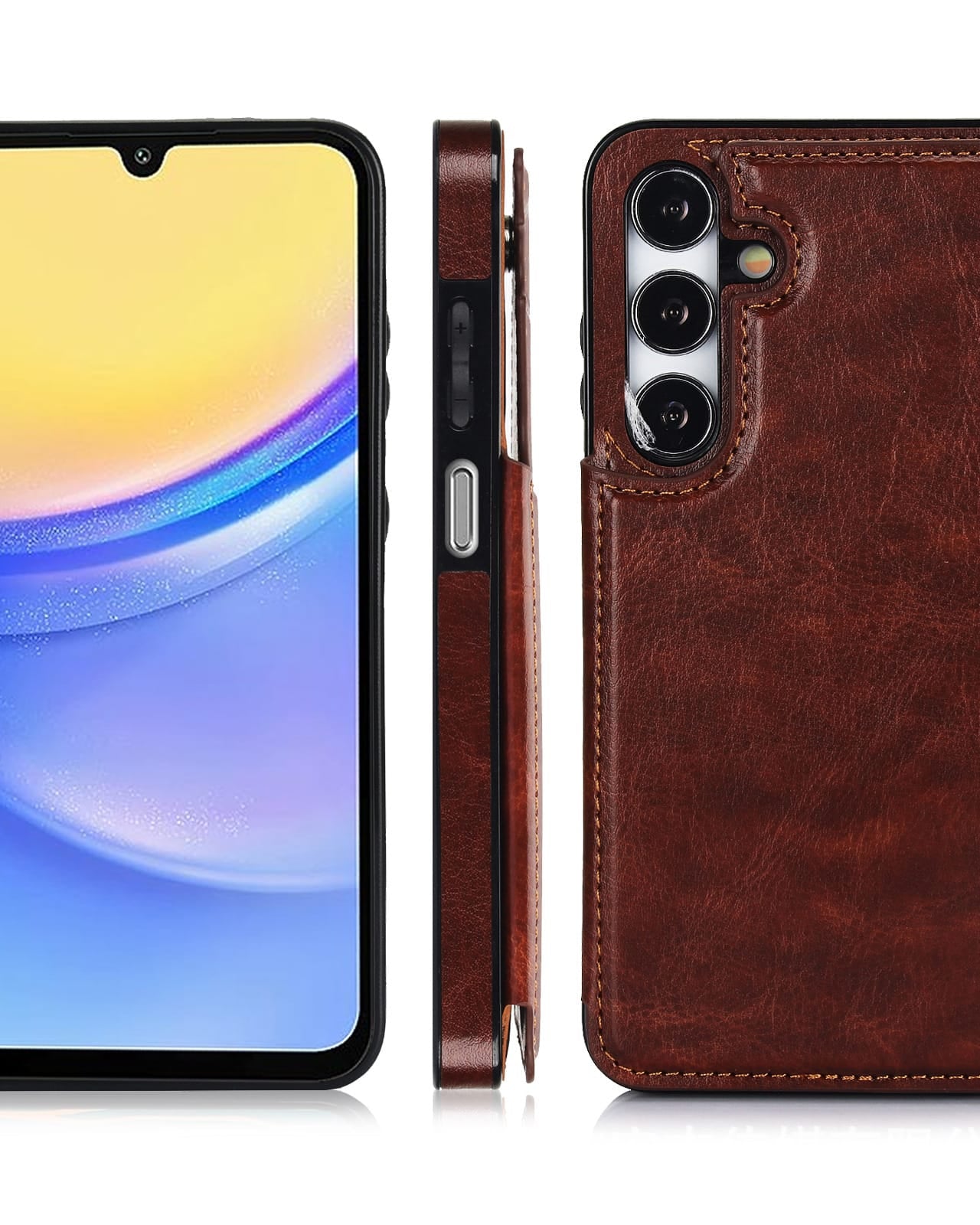 Luxury Wallet Style Premium Leather Cover iPhone cover – JustAndBest India