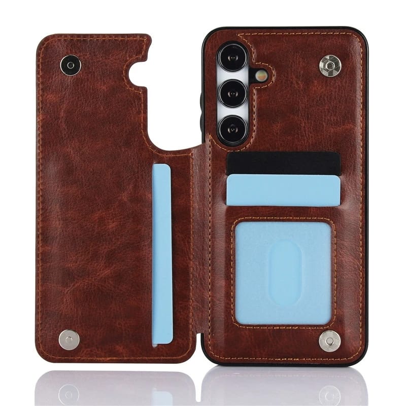 Luxury Wallet Style Premium Leather Cover iPhone cover – JustAndBest India