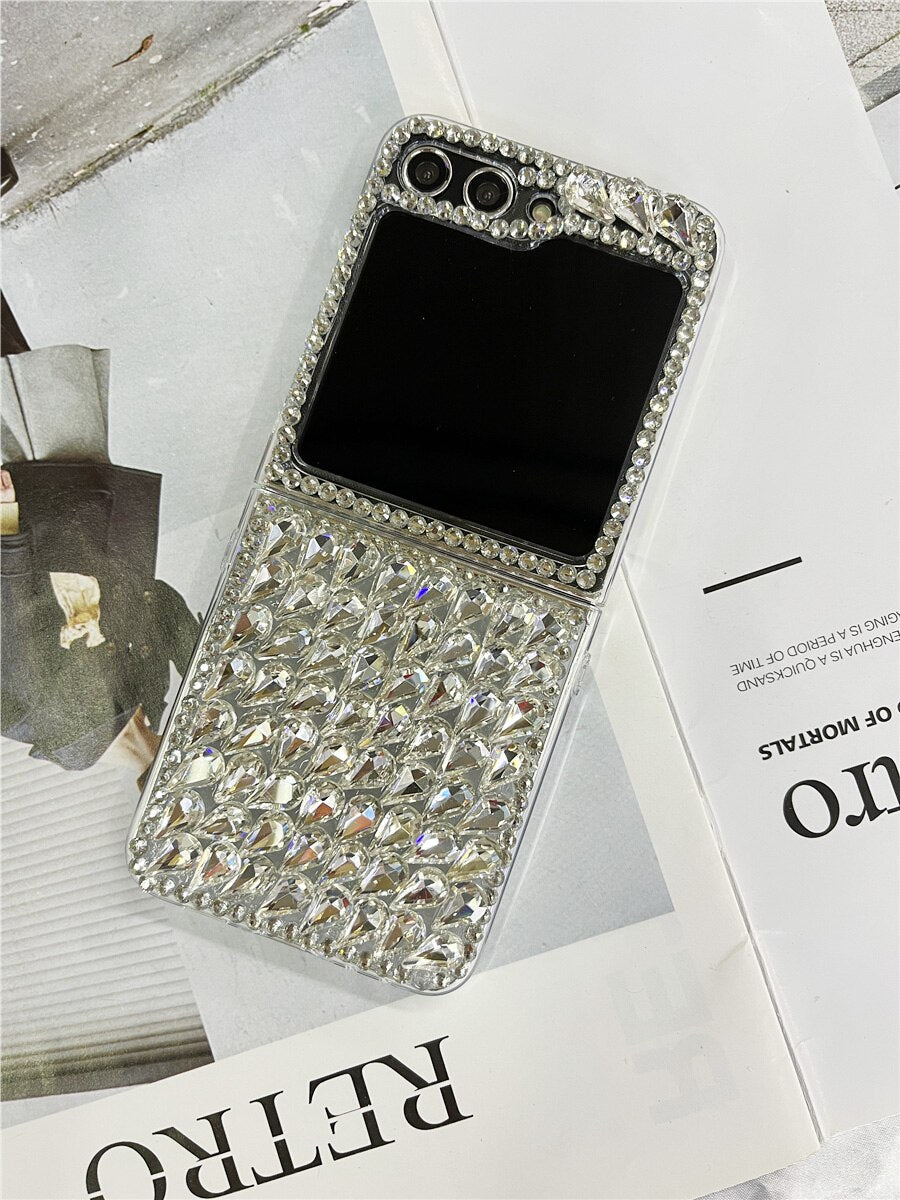 Samsung Galaxy Z Flip 5 Bling Diamond Stones Cover - protective case detail