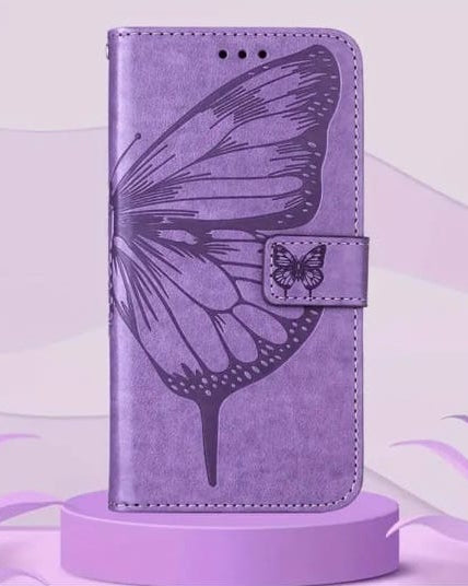 Samsung Galaxy S24 Series Purple Butterflies Flip Cover
