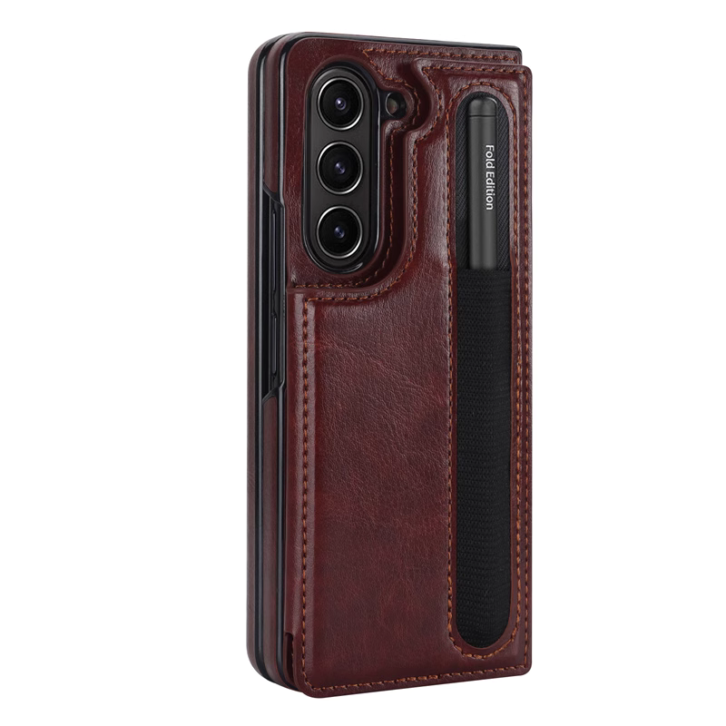 Samsung Galaxy Z Fold 3 Wallet Style Leather Cover - case features