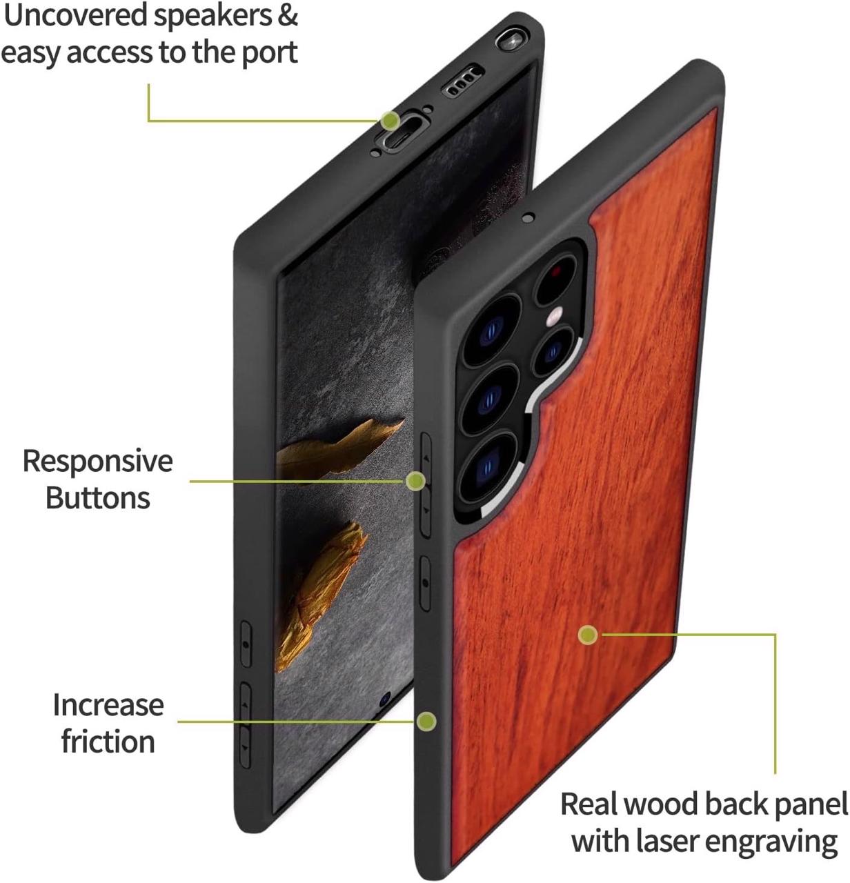 Samsung Galaxy S25 Ultra Natural Wood Case - slim profile