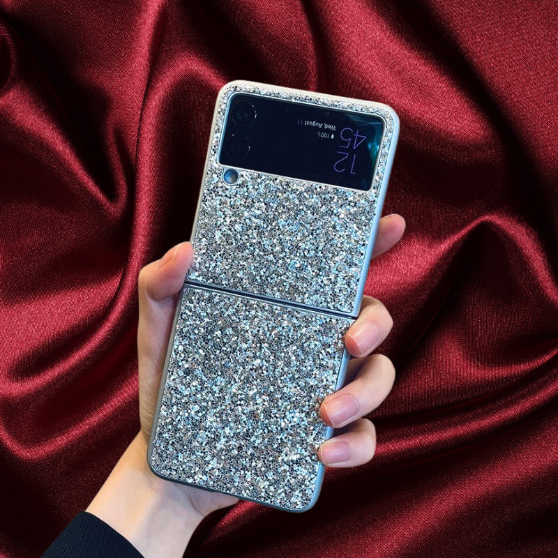 Samsung Galaxy Z Flip 5 Bling Glitter Sequin Cover - lifestyle