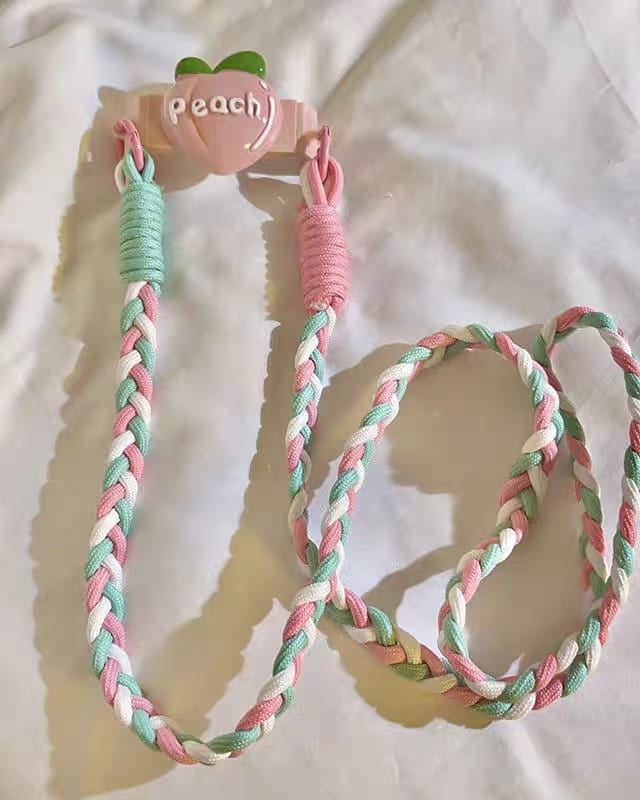 Peach Phone Holder Lanyard Sling - protective case detail