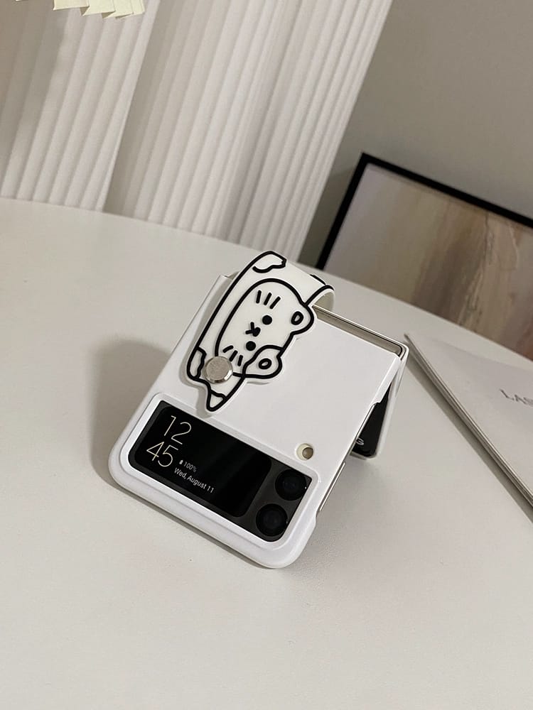 Samsung Galaxy Z Flip 3 Cat Hand Strap Cover - phone case