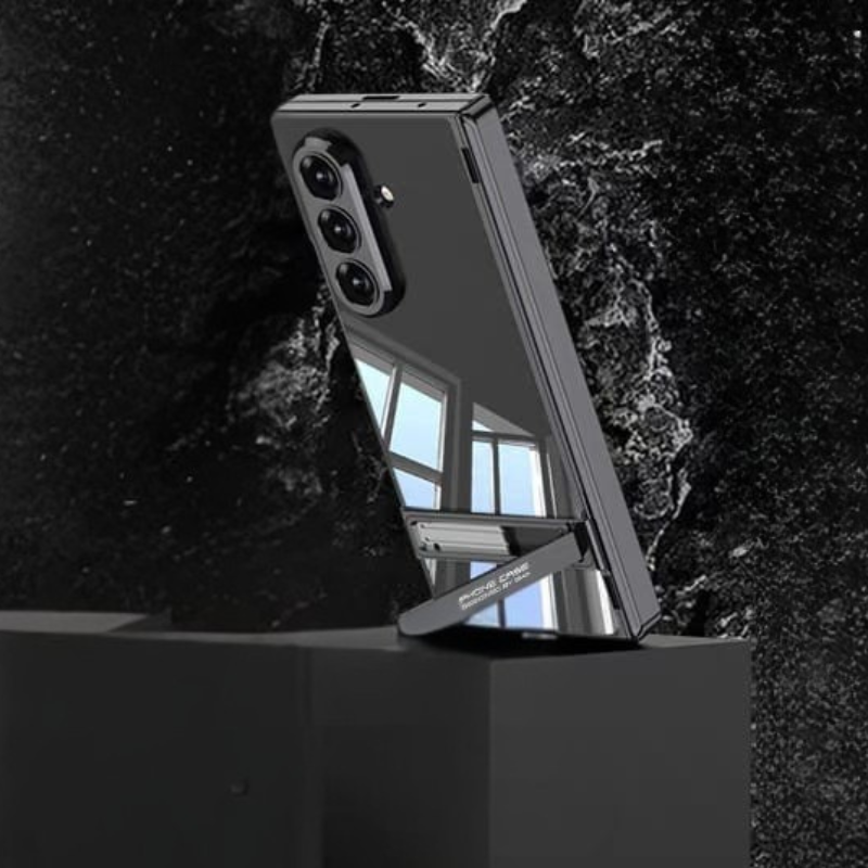 Luxury Electroplated Stand Cover (with Front Glass) – phone accessory by JustAndBest India