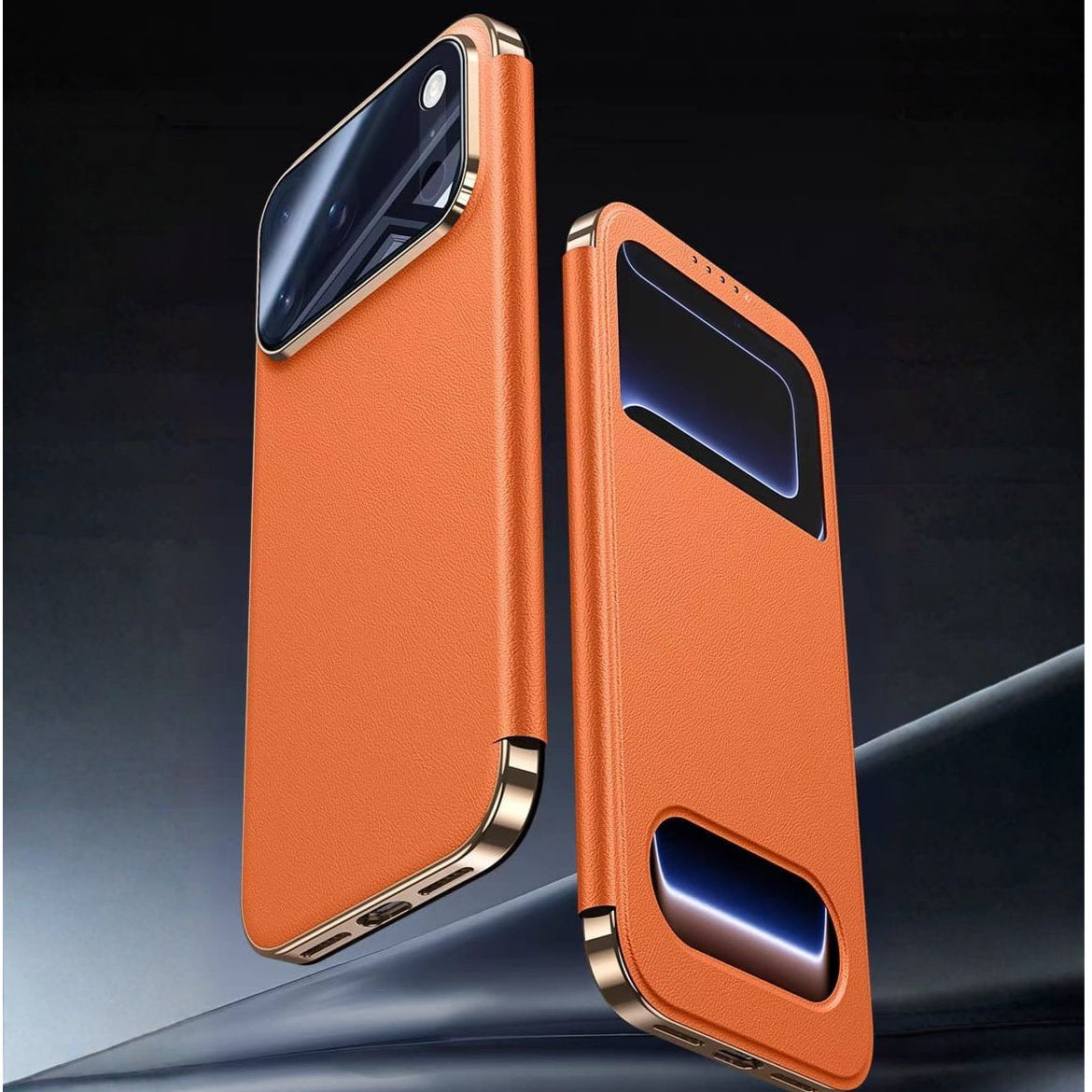 Luxury Leather Smart View Magnetic Flip Cover