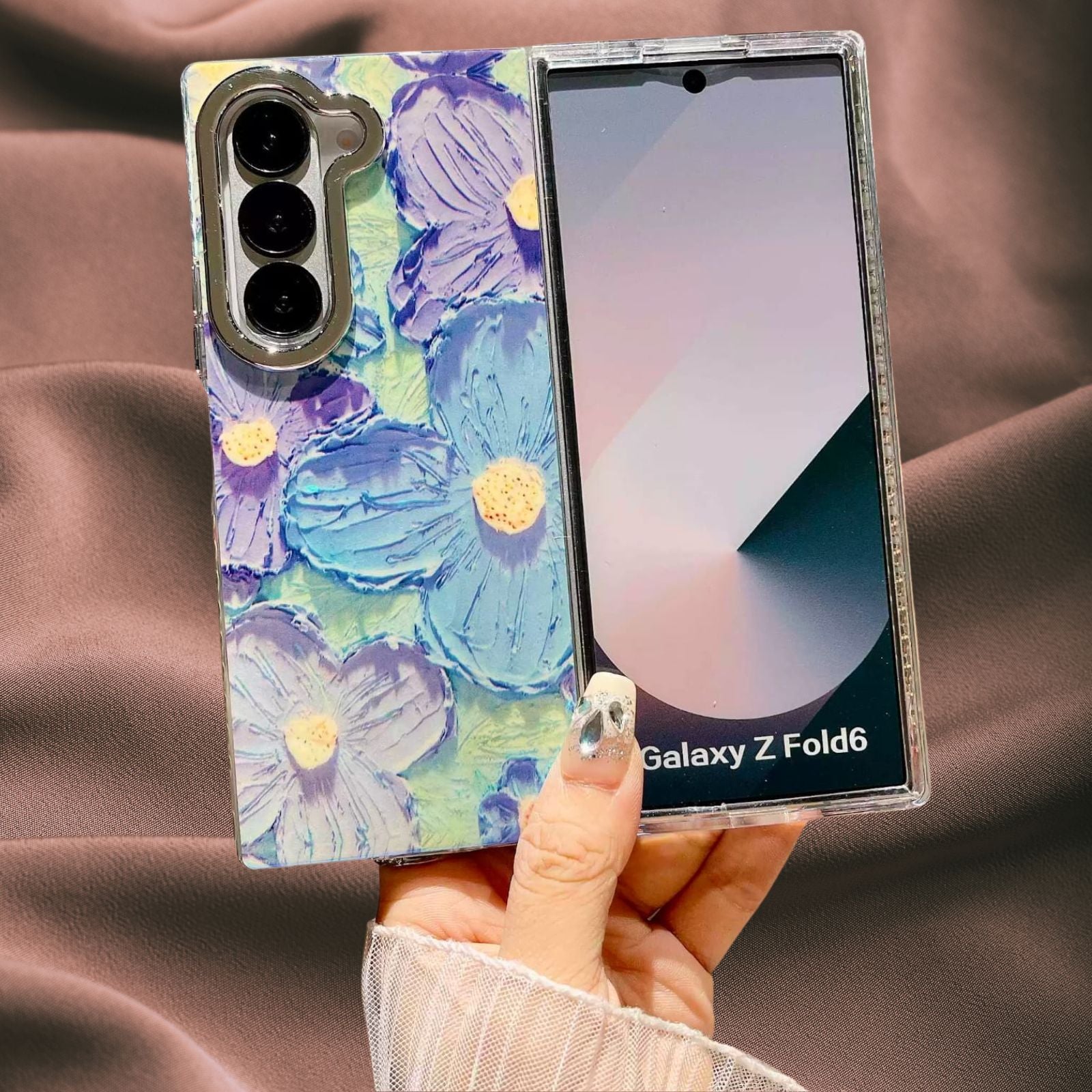Samsung Galaxy Z Fold 3 Floral Glossy Cover | Designer Case